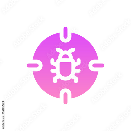 malware flat gradient icon