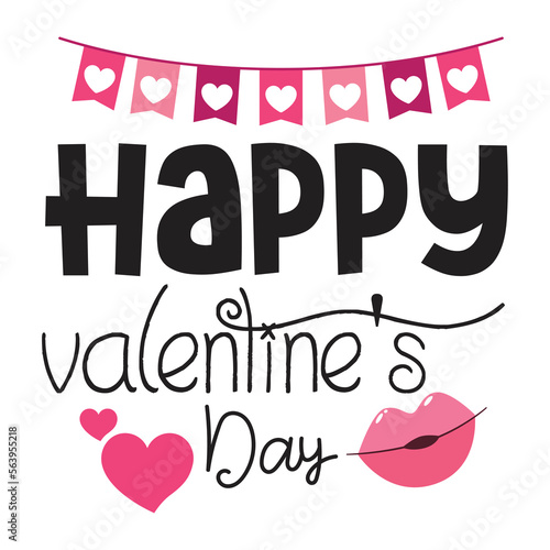 Happy valentine's day t-shirt print template