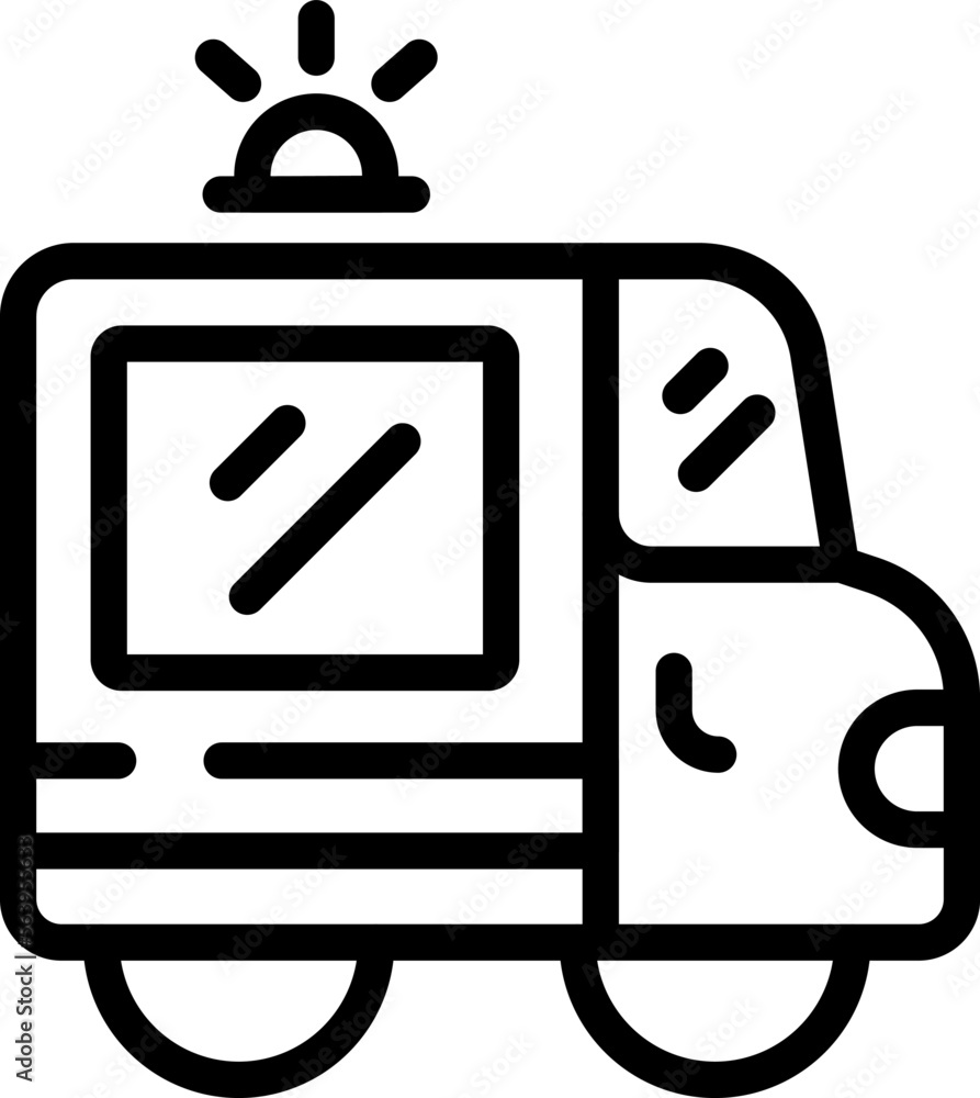 Social care truck icon outline vector. World person. Medical aid Social care truck icon outline vector. World person. Medical aid