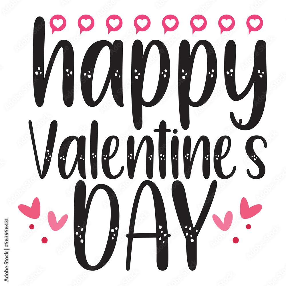 Happy valentine's day t-shirt print template