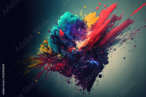  Abstract colorful wallpaper background. Generative AI