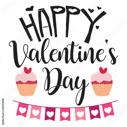 Happy valentine s day t-shirt print template