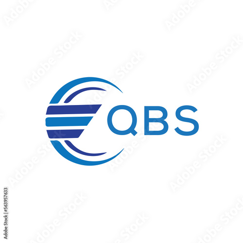 QBS letter logo. QBS blue image on white background. QBS vector logo design for entrepreneur and business. QBS best icon.	
 photo