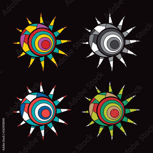 Sun and Moon Vector