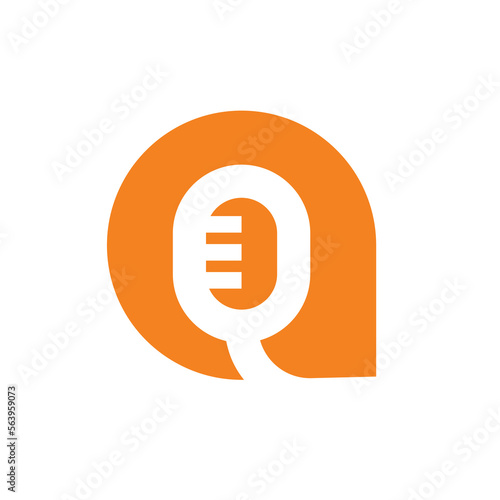 Microphone logo vector art, mic logo icon design