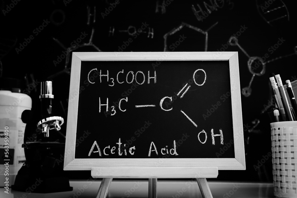 acetic acid and symbol structural formula chemical Stock Photo | Adobe ...