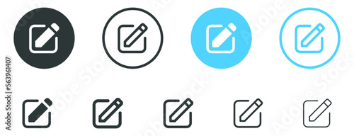 edit pen icon, create modify pen sign button, Pencil icon, sign up icon - editing text file document icons vector