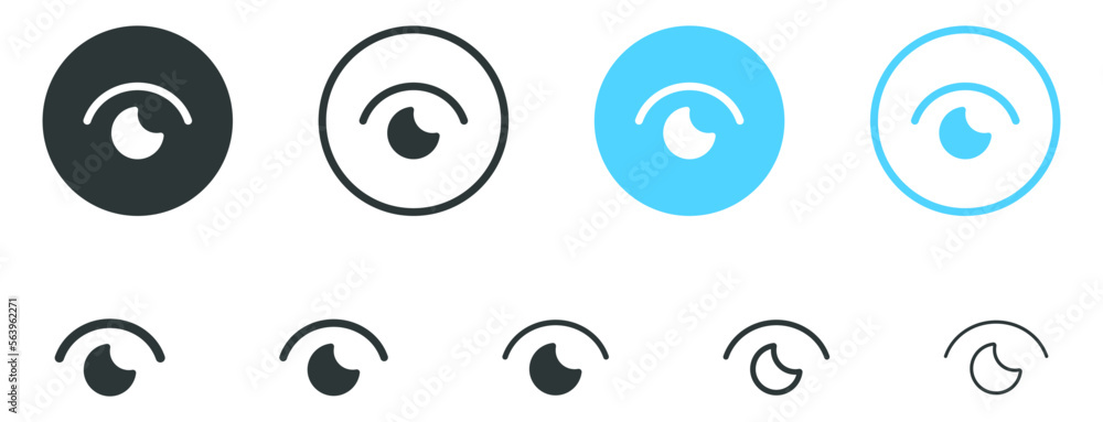 eye icon set. vision icon, see view icons - eyesight symbol - sight look sign - Show, Visible, Preview, Watch icon button eye icon set. vision icon, see view icons - eyesight symbol - sight look sign - Show, Visible, Preview, Watch icon button