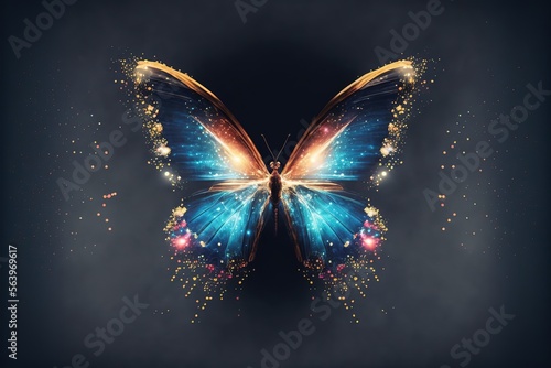 magic butterfly created with Generative AI technology