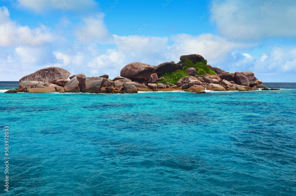 Paradise landscapes of emerald and turquoise water and impressive rocks of the Similan Islands in Thailand Paradise landscapes of emerald and turquoise water and impressive rocks of the Similan Islands in Thailand