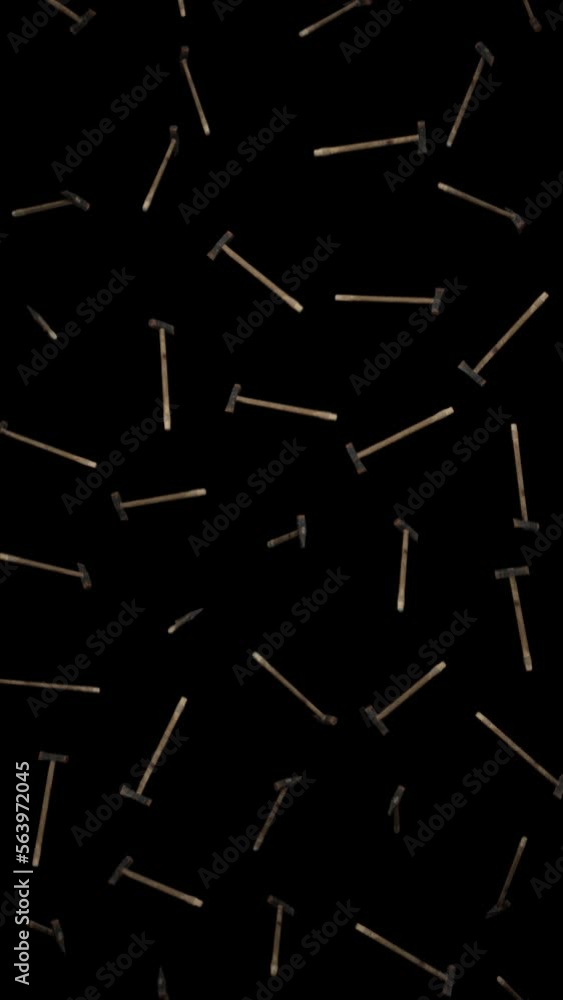 Vertically composed looping animation featuring a cloud of Splitting Mauls falling endlessly an alpha transparent background. Vertically composed looping animation featuring a cloud of Splitting Mauls falling endlessly an alpha transparent background.