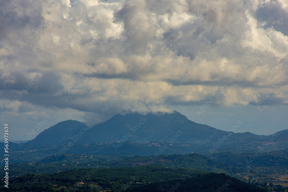 Storm clouds in corfu island, Greece