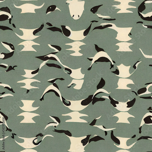 military camouflage pattern with dolphins - Floya FYN047