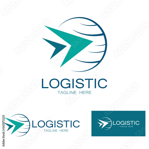 logistics logo icon illustration vector design  distribution symbol  delivery of goods  economy  finance
