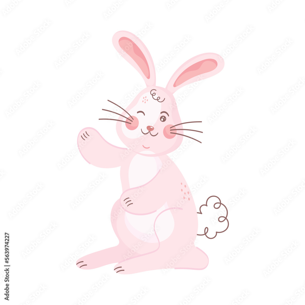 cute rabbit saludating cute rabbit saludating