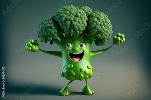 Avocado Antropomorphic cute cartoon illustration 3D stile generative art