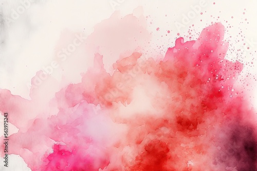 fond texturé de peinture aquarelle rouge et rose en tâches de couleur
