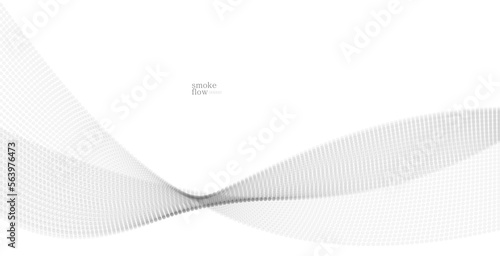 Abstract vector smoke background, wave of flowing circles particles, light grey abstract illustration, smooth and soft design, relaxing image. © Sylverarts