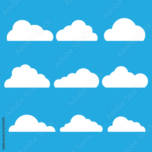 Cloud set icons, SVG Vector illustration