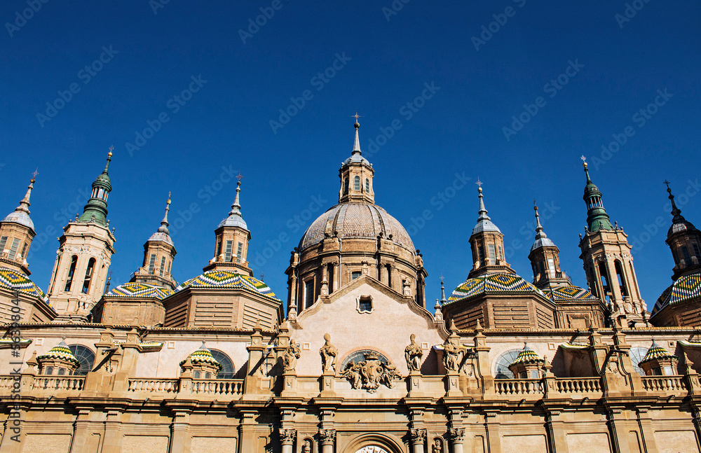 Cathedral of the Pilar of the city of Zaragoza, Spain
