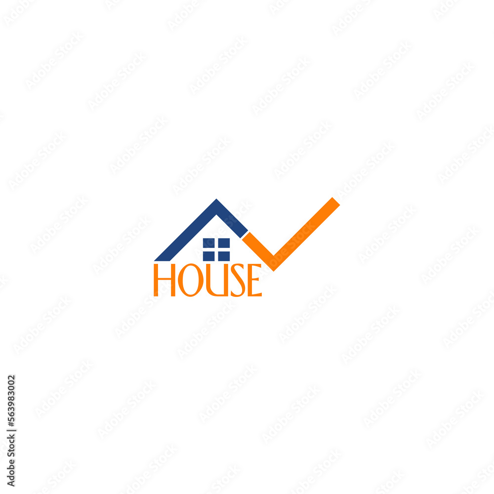 Simple House logo design isolated on white background Simple House logo design isolated on white background