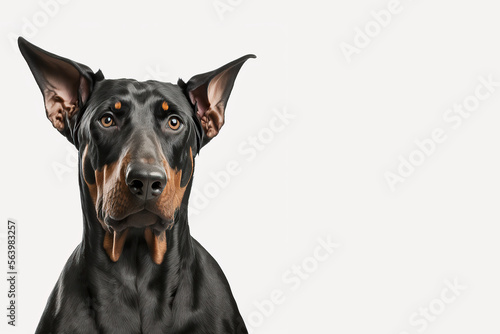 Doberman card design  Generative AI