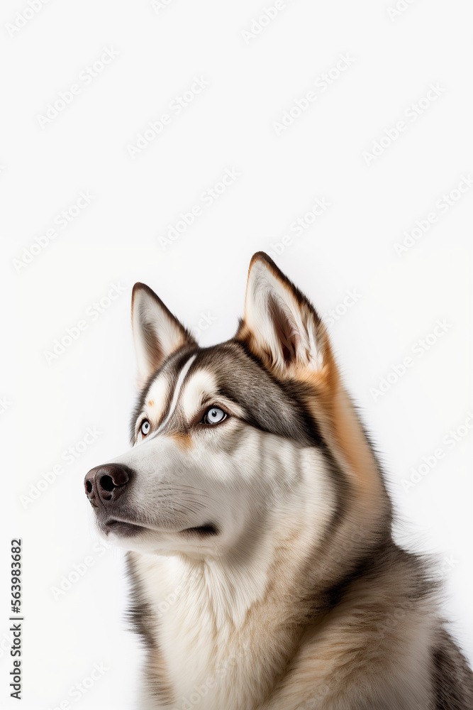 The image of a beautiful husky dog, Generative AI The image of a beautiful husky dog, Generative AI