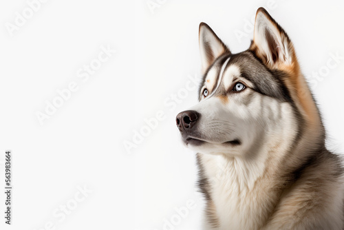 Husky design card  dog  pet  animal  cute  canine  breed  hound  Generative AI