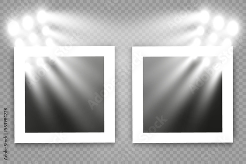 Photo frame template for illustration or design.Photo of memories.	
