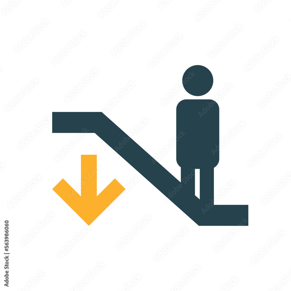 electric stairs down signal infographic