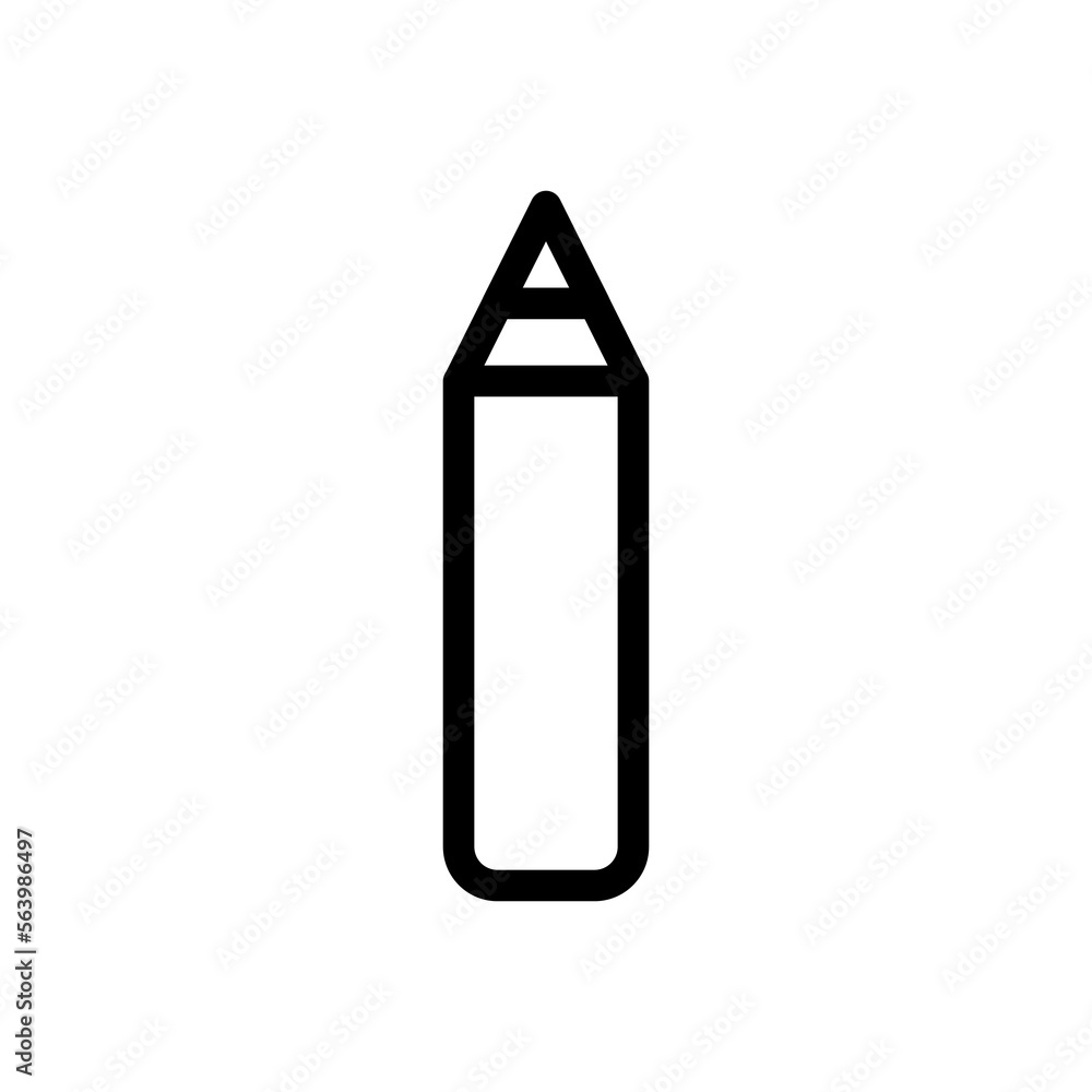 Office pencil icon line isolated on white background. Black flat thin icon on modern outline style. Linear symbol and editable stroke. Simple and pixel perfect stroke vector illustration Office pencil icon line isolated on white background. Black flat thin icon on modern outline style. Linear symbol and editable stroke. Simple and pixel perfect stroke vector illustration