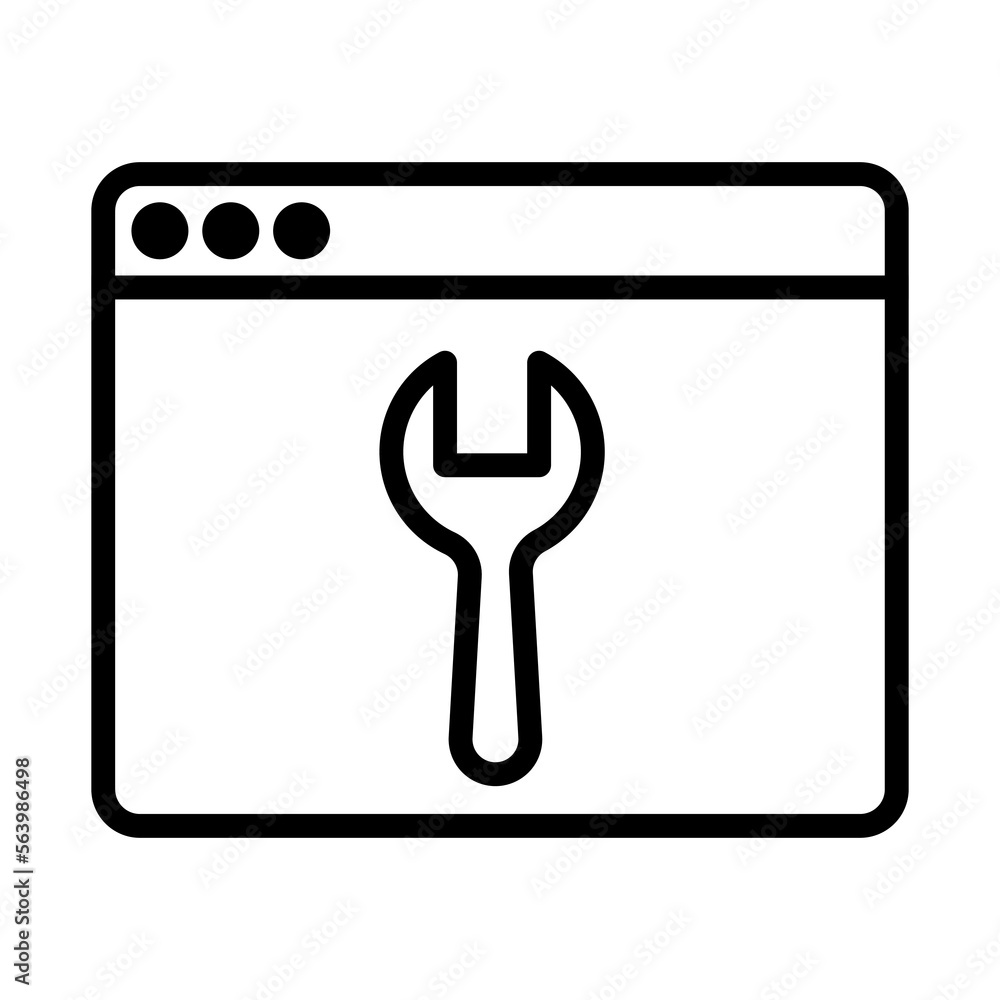 Fix app icon line isolated on white background. Black flat thin icon on modern outline style. Linear symbol and editable stroke. Simple and pixel perfect stroke vector illustration Fix app icon line isolated on white background. Black flat thin icon on modern outline style. Linear symbol and editable stroke. Simple and pixel perfect stroke vector illustration