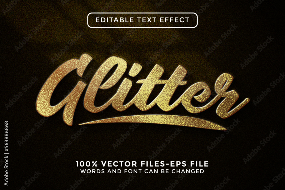 Glitter Editable Text Effect