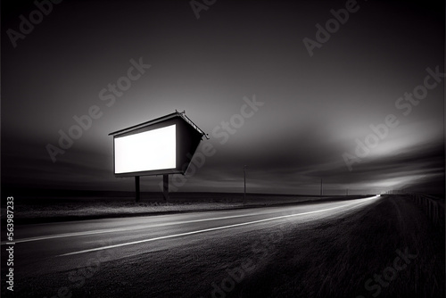 blank billboard or road sign on the highway © PaulShlykov