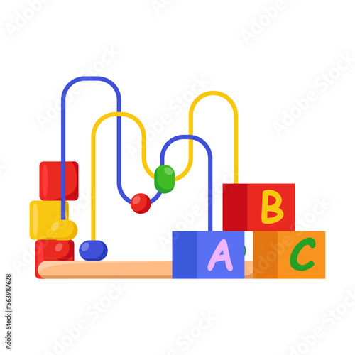 Set of logic games for kindergarten students vector illustration. Cartoon drawing of stationery for class isolated on white background. Education, childhood concept
