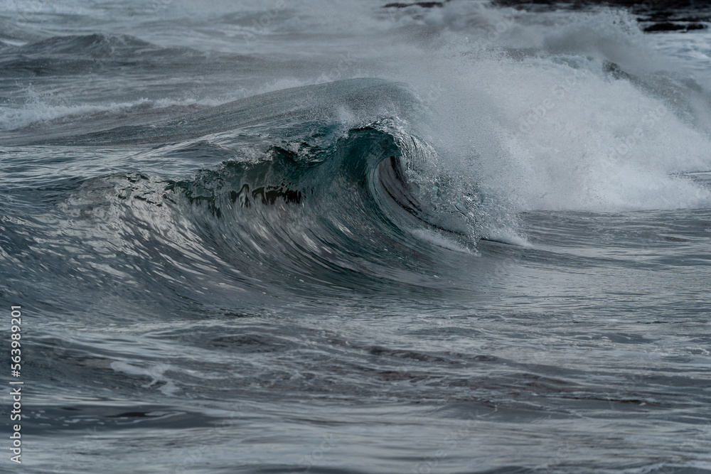 Naklejka premium close up. strong waves in Telde. Gran Canaria. Canary Islands