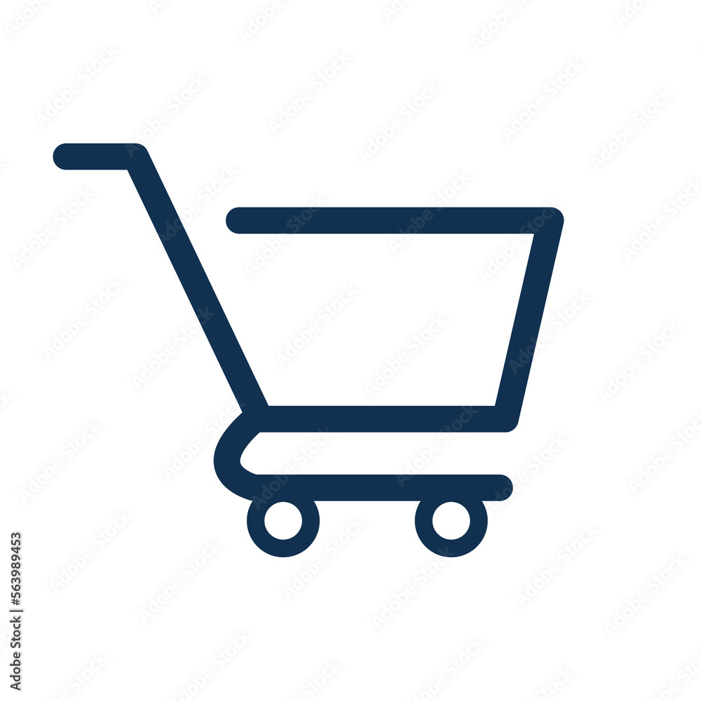 Shopping cart icon on transparent background Shopping cart icon on transparent background