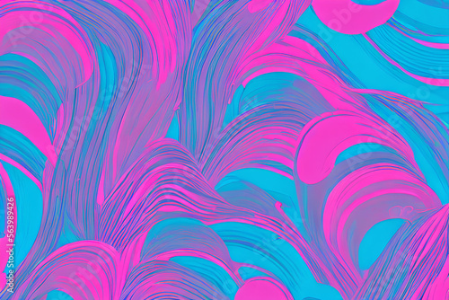 Abstract texture waves pink cyan background wallpaper IA photo