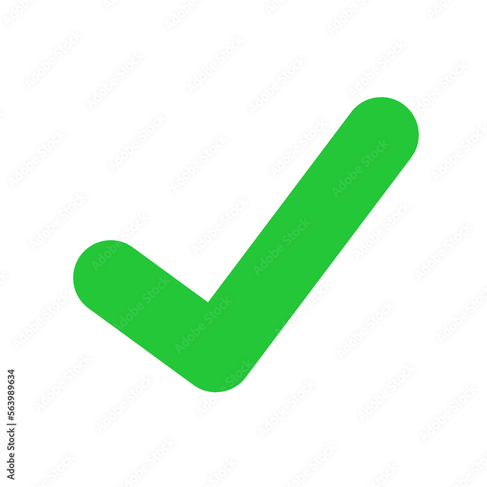Tick mark on transparent background Tick mark on transparent background