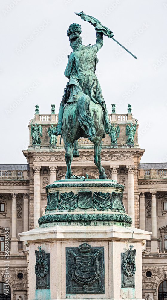 Prinz Eugen Denkmal vor der neuen Hofburg Wien