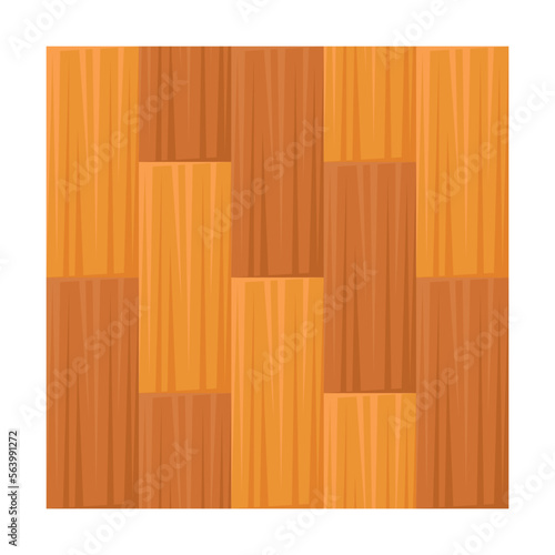 Parquetry tile. Wooden parquet texture. Cartoon floor panel with geometric strips, herringbone, checkerboard charts isolated on white. Carpentry concept