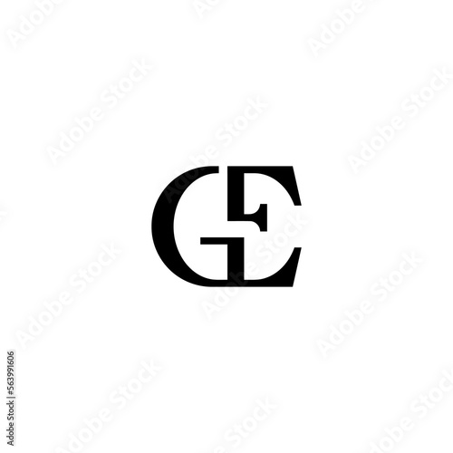  Initials GE logo design. Initial Letter Logo. Luxury logo template