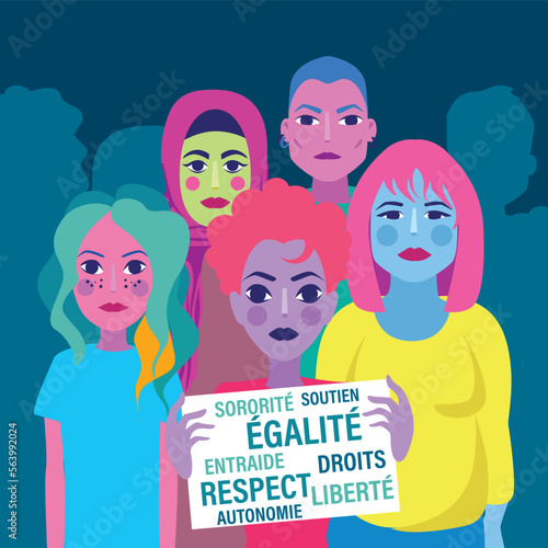 Women s rights illustration - inclusive design banner