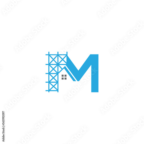 M Scaffolding logo design