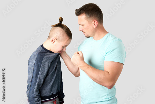 Photos Father beating and punishing his son