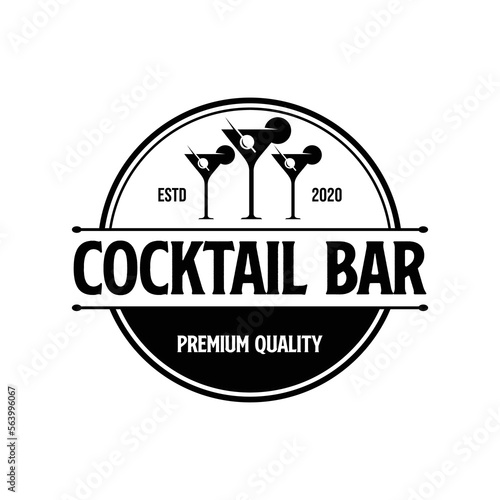 Cocktail Logo Design Template Inspiration, Vector Illustration.