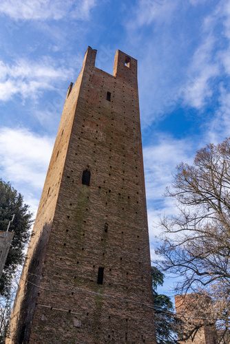 Foto Rovigo medieval city historic center palaces and towers in the Venetian city