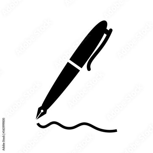 pen vector icon, writing symbol