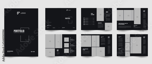 modern a4 architecture portfolio interior layout template 