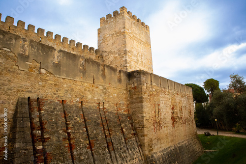 The strong walls of the Castle of São Jorge